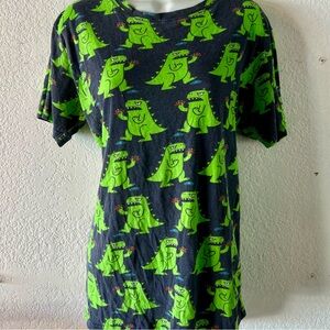 Green Dinosaur Print T-Shirt